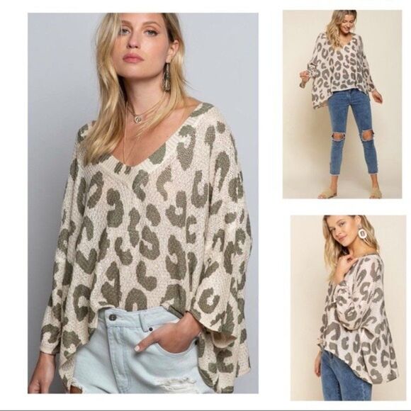 POL Animal Print lightweight Sweater - Picture 3 of 15